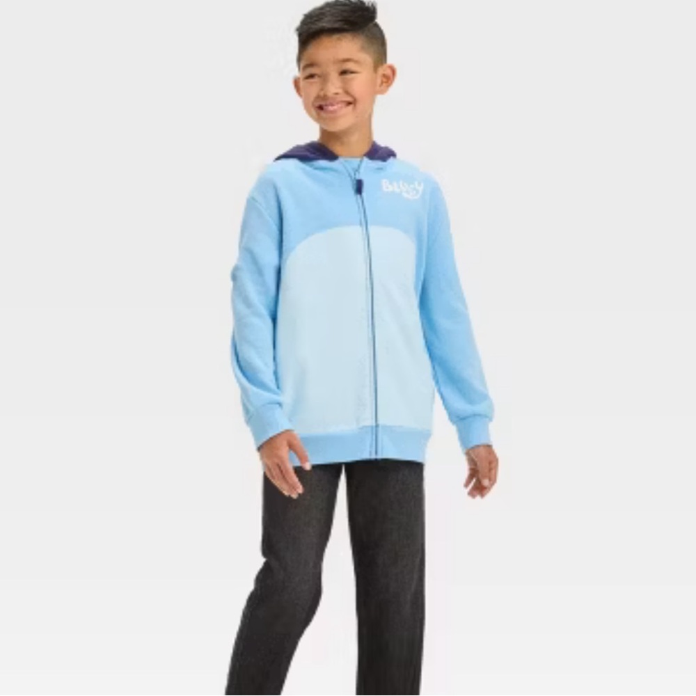 Bluey Boys’ Zip-Up Sweatshirt - Light Blue‎ (13/15)